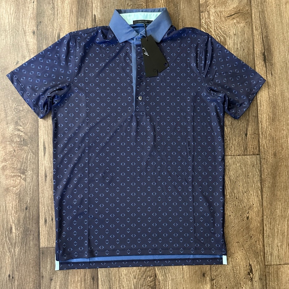 Greyson Golf Polo Shirt Short Sleeve Men’s Size S Night Fly